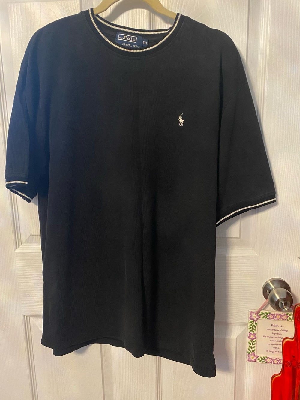 Polo by Ralph Lauren Black Crewneck Tee with Contrast Trim